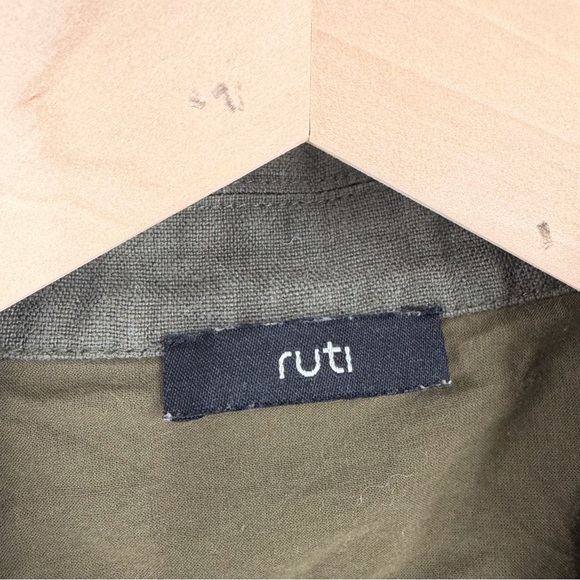 Ruti Classic Blazer 4 Green 100% Linen Relaxed Sustainable Minimalist Office - Picture 4 of 8